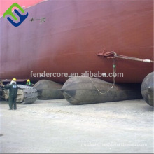 Rubber balloons ship launching and lifting airbags